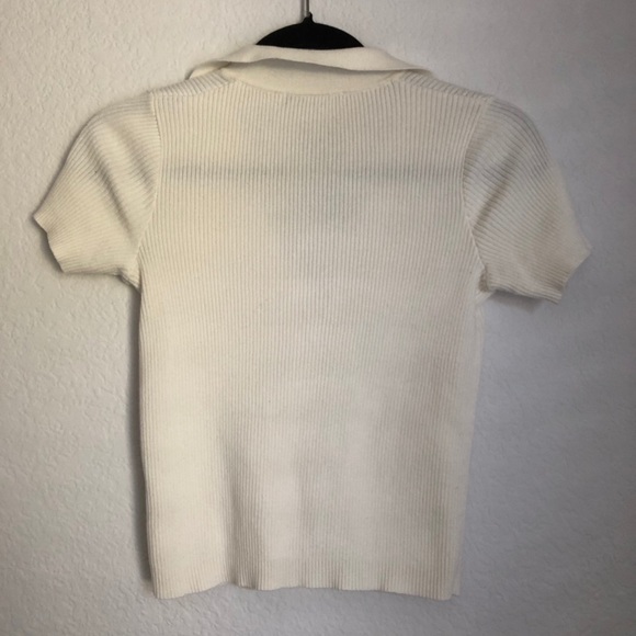 BRANDY MELVILLE BROOKE Top Ribbed collar knit OS - Picture 2 of 7